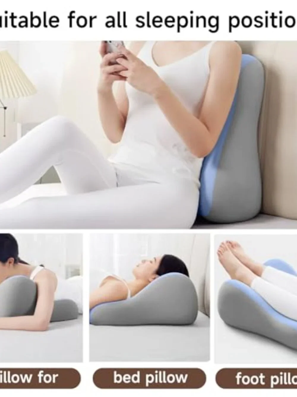 New Memory Foam Couples Butt Cushion Pillow for Pregnant Women Home Use - Blue